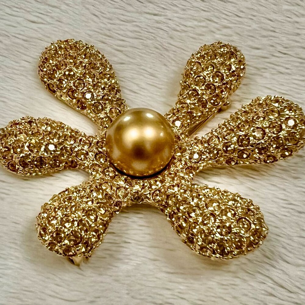 SALE! RARE Carolee Vintage Gold Pave Crystal Brooch/Pin
